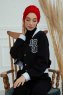 Laura - Turban En Coton Rouge