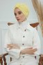 Laura - Turban En Coton Jaune