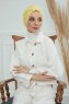 Laura - Turban En Coton Jaune