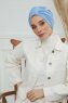 Laura - Turban En Coton Sky Blue