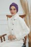 Laura - Turban En Coton Violet