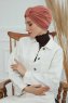 Laura - Turban En Coton Saumon