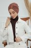 Laura - Turban En Coton Caramel