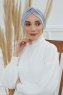 Astrid - Turban En Coton Gris Clair