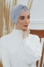 Astrid - Turban En Coton Gris Clair