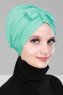Agnes - Turban En Coton Turquoise - Ayse Turban