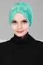 Agnes - Turban En Coton Turquoise - Ayse Turban