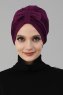 Agnes - Turban En Coton Violet - Ayse Turban