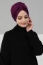 Agnes - Turban En Coton Violet - Ayse Turban