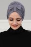 Agnes - Turban En Coton Gris - Ayse Turban