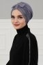 Agnes - Turban En Coton Gris - Ayse Turban