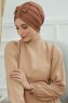 Agnes - Turban En Coton Caramel