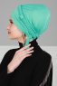 Olivia - Turban En Coton Turquoise - Ayse Turban