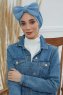 Julia - Turban En Coton Sky Blue