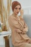 Wilma - Turban En Coton Caramel