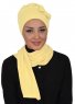 Bianca - Turban En Coton Jaune