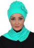 Bianca - Turban En Coton Turquoise