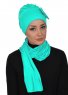 Bianca - Turban En Coton Turquoise