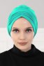 Linda - Turban En Coton Turquoise - Ayse Turban