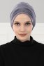 Linda - Turban En Coton Gris - Ayse Turban