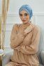 Linda - Turban En Coton Sky Blue
