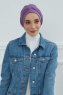 Linda - Turban En Coton Violet