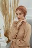 Linda - Turban En Coton Caramel