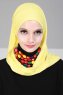 Rebecca - Turban En Coton Jaune - Ayse Turban