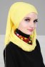 Rebecca - Turban En Coton Jaune - Ayse Turban