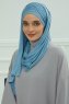Rebecca - Turban En Coton Sky Blue