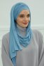 Rebecca - Turban En Coton Sky Blue