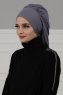 Isabella - Turban En Coton Gris - Ayse Turban