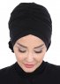 Elisabeth - Turban En Coton Noir
