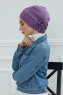 Elisabeth - Turban En Coton Violet