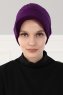 Sandra - Turban En Coton Violet - Ayse Turban