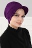 Sandra - Turban En Coton Violet - Ayse Turban