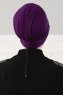 Sandra - Turban En Coton Violet - Ayse Turban