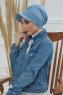 Sandra - Turban En Coton Sky Blue