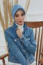Sandra - Turban En Coton Sky Blue