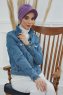Sandra - Turban En Coton Violet