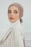 Ellie - Turban En Coton Taupe