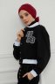 Ellie - Turban En Coton Bordeaux