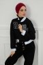 Ellie - Turban En Coton Bordeaux