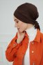 Ellie - Turban En Coton Marron