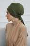 Ellie - Turban En Coton Kaki