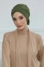 Ellie - Turban En Coton Kaki