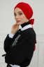 Ellie - Turban En Coton Rouge