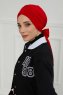 Ellie - Turban En Coton Rouge