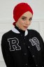 Ellie - Turban En Coton Rouge