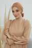 Ellie - Turban En Coton Marron Clair